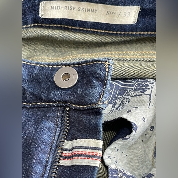 Pilcro and‎ the Letterpress Mid Rise Dark Wash Skinny Jeans Size 33 - Picture 8 of 9